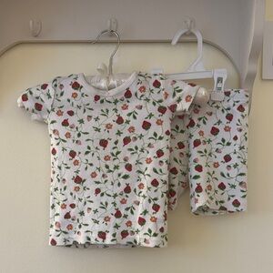 Janie and Jack Strawberry Floral Toddler Pajamas, Size 2T